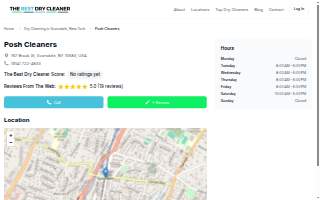 Posh Cleaners website