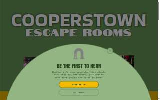 Cooperstown Escape Rooms website