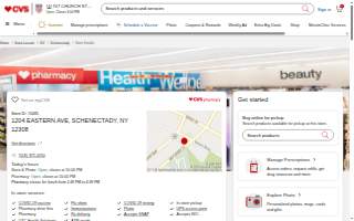 CVS Pharmacy website