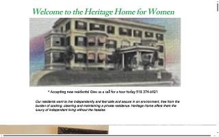 Heritage Home For Women website