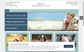 Hernas Veterinary Clinic website