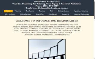 Information Headquarter - Tutoring & Writing Center website