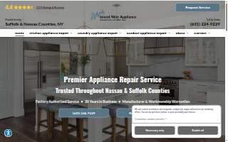 Island Wide Appliance of Shirley website
