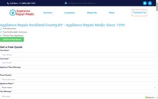 Appliance Repair Medic of Spring Valley website