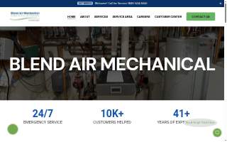 Blend Air Mechanical Corp website