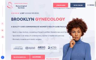 Professional Gynecological Services website