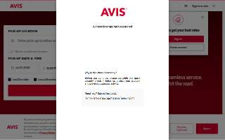 Avis Car Rental of Stony Brook website