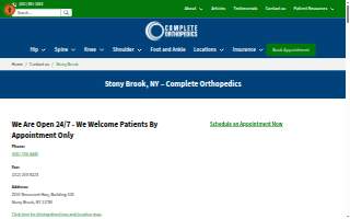 Complete Orthopedics of Stony Brook website