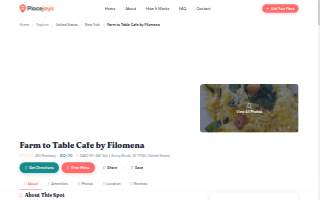 Farm to Table Cafe by Filomena website
