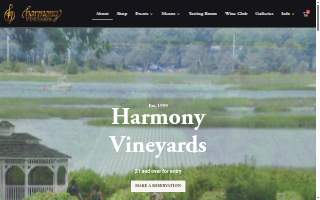 Harmony Vineyards of Stony Brook website