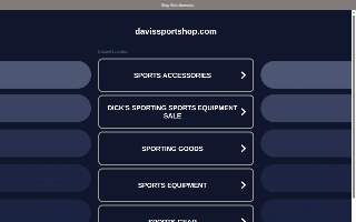 Davis Sport Shop website