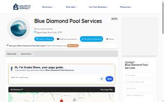 Blue Diamond Pool Services website