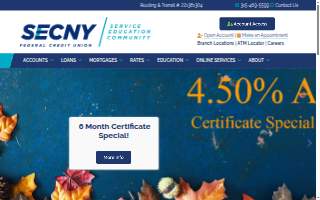 SECNY Federal Credit Union website