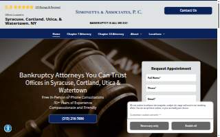 Simonetta & Associates, P.C. of Syracuse website