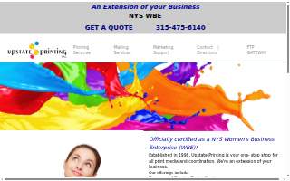 Upstate Printing Inc website