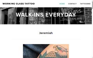 Working Class Tattoo of Syracuse website