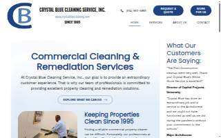 Crystal Blue Cleaning Service website