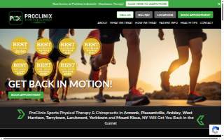 ProClinix Sports Physical Therapy & Chiropractic - Tarrytown NY website