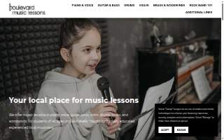 Boulevard Music Lessons website