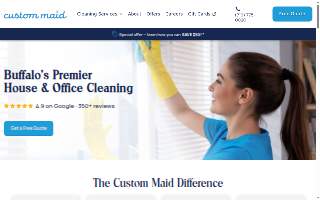 Custom Maid Cleaning website