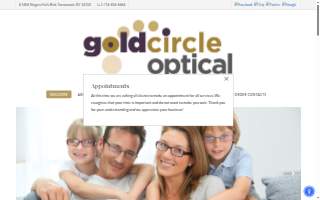 Gold Circle Optical website