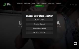 Leap Sports Fitness website
