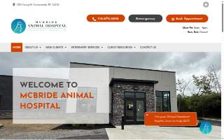 McBride Animal Hospital website