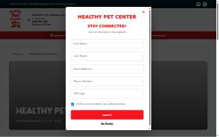 Healthy Pet Center website