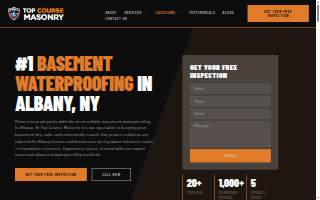 Top Course Masonry Inc of Troy website