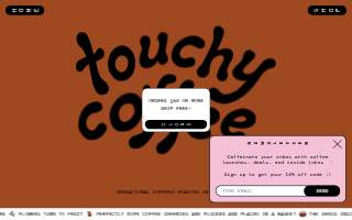 Touchy Coffee website