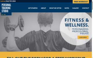 Personal Training Studio of Uniondale website