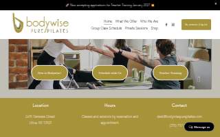 Bodywise Pure Pilates website