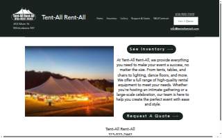 Tent-All Rent-All of Utica website