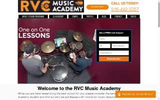 RVC Music Academy website