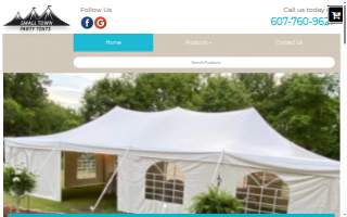 Small town party tents of Vestal website