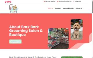Bark Bark Grooming Salon & Boutique website