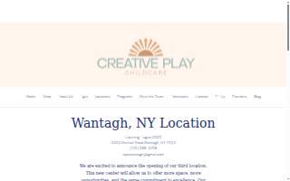 Creative Play Childcare Center Wantagh website