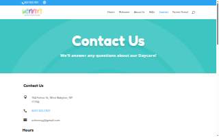 Henny's Bright Future Daycare website
