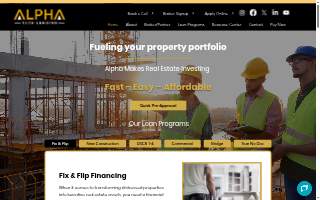 Alpha Tech Lending website
