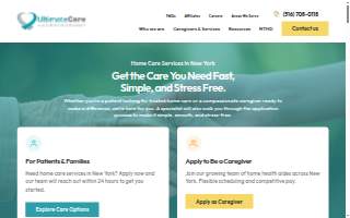 Home Care & CDPAP Caregivers In New York At Ultimate Care NY website