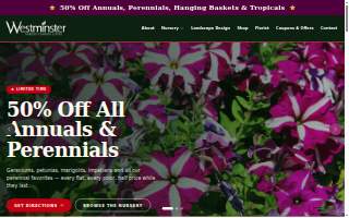 Westminster Nursery & Garden Center website