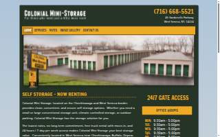 Colonial Mini-Storage Inc website