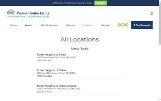 Eden Heights of West Seneca Assisted Living website