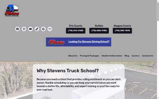 Stevens Truck School website