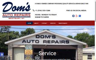 Dom's Auto Repairs website