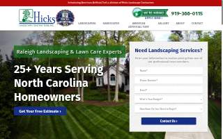 Hicks Landscape Design website