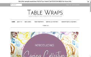 Table Wraps - Specialty Linen Rentals & Accessories of Westbury website