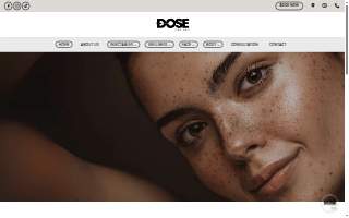 DOSE Med Spa website