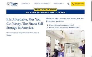 Westy Self Storage website