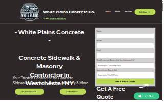 White Plains Concrete website